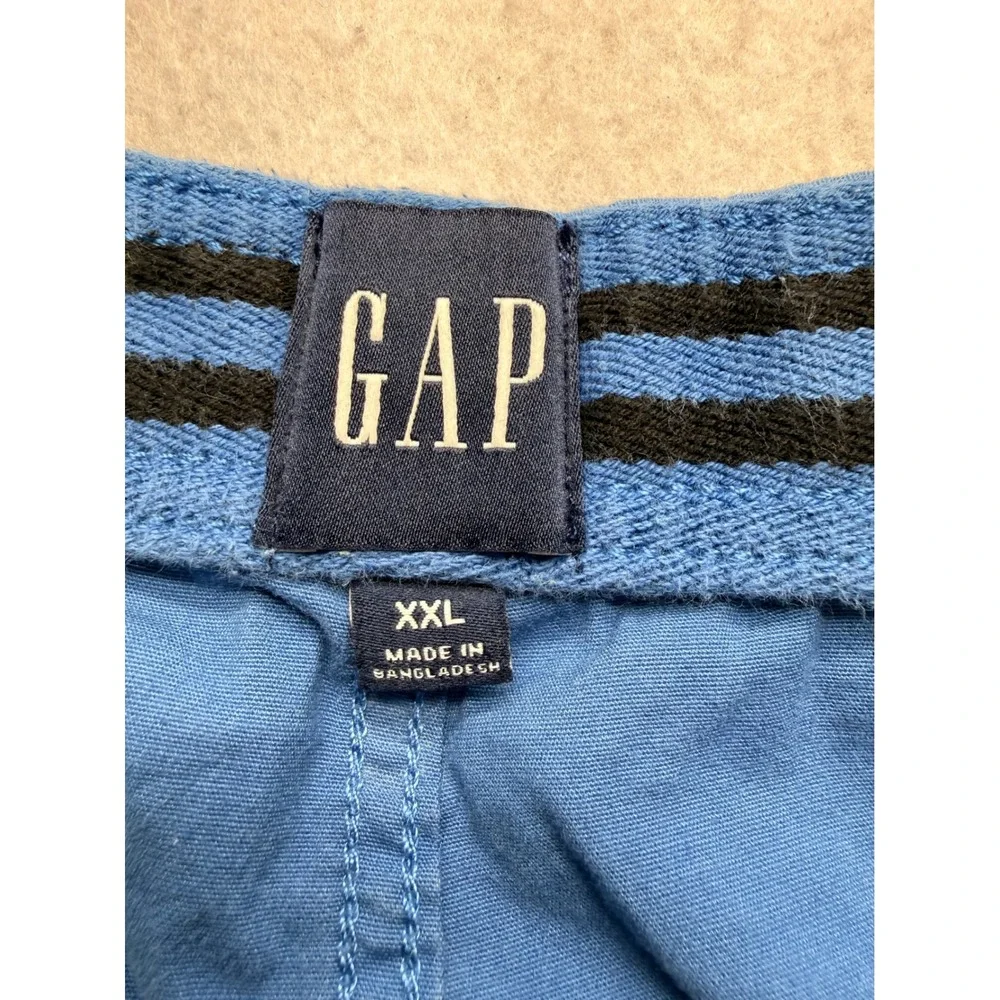 Gap Mens XXL Blue Drawstring Elastic Waist Casual Chino Shorts